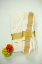 Kerala Set Saree – Golden Border