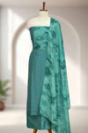 Silk Churidar Material with Lace & Mirror Work