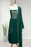 Premium Silk Churidar Material Set-Golden Embroidary