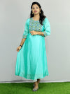 Vichithra Silk Kurti -Mirror Work and stone work