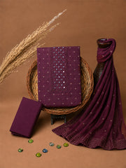 Silk Mirror Work Butta Churidar Material