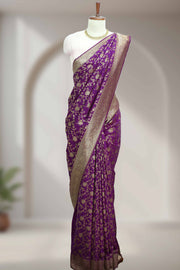 Banarasi Silk Saree with Jaal Design