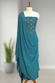 Georgette Churidar Material – Embroidery & Sequins Work