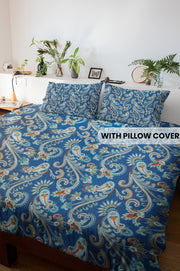 Floral PolyCotton Bedsheet with Pillow Cover