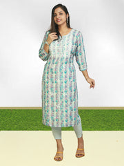 Elegant Crape Kurti with Round Neck - ₹360