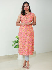 Women Printed Rayon Straight Kurti