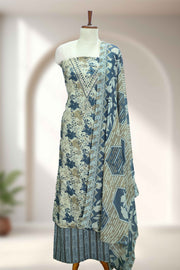 Cotton Churidar Material – Floral Print & Sequins Work