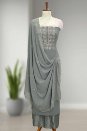 Georgette Churidar Material-Embroidery Thread