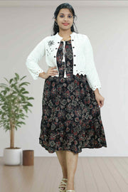 Rayon Overcoat Style Top