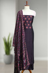 Elegant Silk Churidar Material with  Embroidery Thread Work