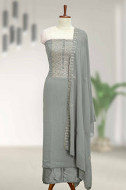 Georgette Churidar Material with Embroidery Thread Work