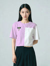 Loopknit Crop Short Top with Pocket Design