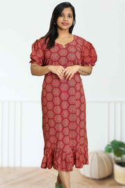 Printed Cotton  Nightdress