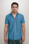 Half Sleeve Men's Printed Casual Shirt