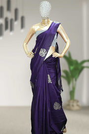 Soft Silk Saree with Floral Print & Tassels