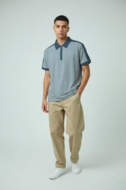 Men’s Collar T-Shirt – 2 Colour with Zip