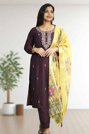 Sparkle Silk Stonework Churidar Set