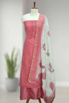 Silk Churidar Material with Lace & Mirror Work