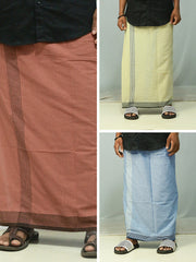 Combo Men's Cotton Color Dhothi 290/-