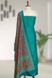 Silk Churidar Material with Button & Butta Work