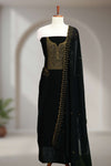Georgette Churidar Material with Golden Embroidery & Box Work