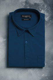 Pan America Solid Spread Collar Long Sleeves Formal Shirt