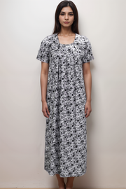Women’s Printed Cotton Nighty – Babra Pattern