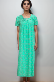 Women’s Printed Cotton Nighty – Babra Pattern