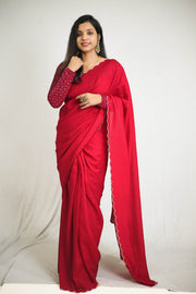 Ready-to-Wear Vichitra Saree – Effortless Elegance