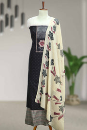 Cotton Churidar Material with Sequins & Thread Work