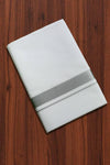 Cotton Dhothi with Silver Border
