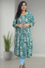 Printed Cotton A-Line Kurti