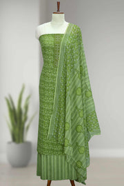 Cotton Churidar Material – Floral Print & Thread Work