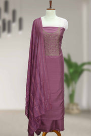 Silk Churidar Material with Golden Embroidery Thread