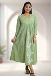Women Floral Thread Work Detail Pure Cotton Kurta