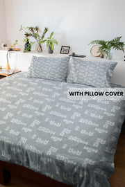 Floral PolyCotton Bedsheet with Pillow Cover