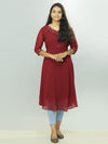 Women Embroidered Georgette Flair Feeding KurtI-624/-