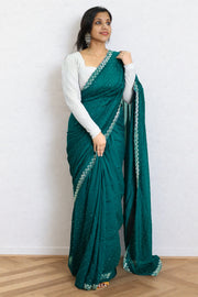Chiffon Fancy Saree with Stone Work & Blouse