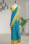 Varanasi Cotton Linen Saree with Ikat Design