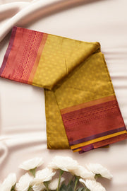 Palla Soft Silk Saree with Emboss Work & Golden Border