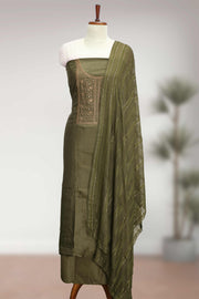 Elegant Silk Churidar Material with Embroidery