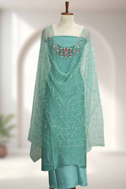 Elegant Silk Churidar Material-Floral Print