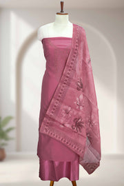 Silk Churidar Material with Stone Work