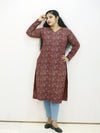 🌟 Elegant Ajrakh Cotton Kurti – ₹498/- 🌟