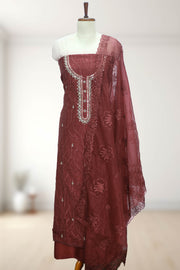 Silk Churidar Material – Embroidery Thread Work