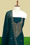 Georgette Churidar Material – Graceful Embroidery with Sequins