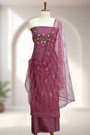 Elegant Silk Churidar Material-Floral Print