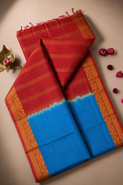 Contrast Zari Kalyani Cotton Saree