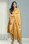 Elegant Silk Churidar with Stone Work