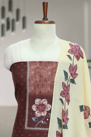 Cotton Churidar Material with Sequins & Thread Work